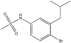 N-(4-bromo-3-isobutylphenyl)methanesulfonamide Struktur