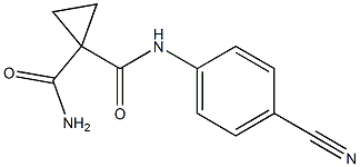 N-(4-cyanophenyl)cyclopropane-1,1-dicarboxamide Struktur