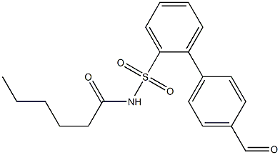 N-(4'-formylbiphenyl-2-ylsulfonyl)hexanamide Struktur