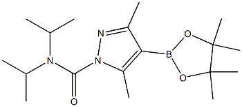 N,N-diisopropyl-3,5-dimethyl-4-(4,4,5,5-tetramethyl-1,3,2-dioxaborolan-2-yl)-1H-pyrazole-1-carboxamide Struktur