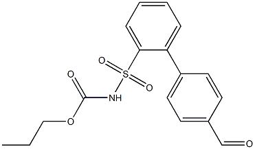 propyl 4'-formylbiphenyl-2-ylsulfonylcarbamate Struktur