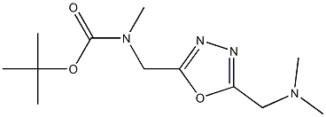 tert-butyl (5-((dimethylamino)methyl)-1,3,4-oxadiazol-2-yl)methyl(methyl)carbamate Struktur