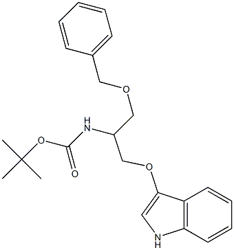 tert-butyl 1-(1H-indol-3-yloxy)-3-(benzyloxy)propan-2-ylcarbamate Struktur