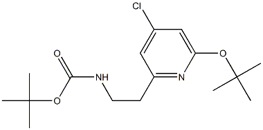 tert-butyl 2-(6-tert-butoxy-4-chloropyridin-2-yl)ethylcarbamate Struktur