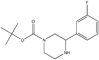 tert-butyl 3-(3-fluorophenyl)piperazine-1-carboxylate Struktur