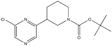 tert-butyl 3-(6-chloropyrazin-2-yl)piperidine-1-carboxylate Struktur