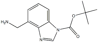 tert-butyl 4-(aminomethyl)-1H-benzo[d]imidazole-1-carboxylate Struktur