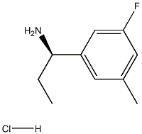 (R)-1-(3-fluoro-5-methylphenyl)propan-1-amine hydrochloride Struktur