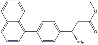 (S)-methyl 3-amino-3-(4-(naphthalen-1-yl)phenyl)propanoate Struktur