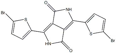 3,6-Bis-(5-bromo-thiophen-2-yl)-2,5-dihydro-pyrrolo[3,4-c]pyrrole-1,4-dione Struktur