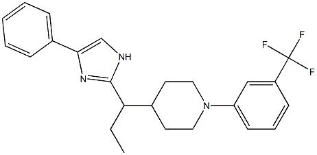 4-[1-(4-Phenyl-1H-imidazol-2-yl)-propyl]-1-(3-trifluoromethyl-phenyl)-piperidine Struktur