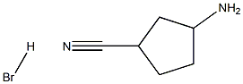 3-aminocyclopentane-1-carbonitrile hydrobromide Struktur