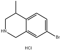 7-bromo-4-methyl-1,2,3,4-tetrahydroisoquinoline hydrochloride Struktur