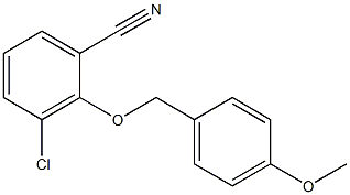 3-Chloro-2-(4-methoxy-benzyloxy)-benzonitrile Struktur