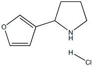 2-FURAN-3-YL-PYRROLIDINE HYDROCHLORIDE Struktur