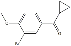 (3-BROMO-4-METHOXYPHENYL)(CYCLOPROPYL)METHANONE Struktur