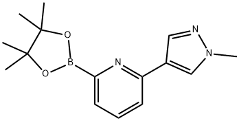 2-(1-methyl-1H-pyrazol-4-yl)-6-(4,4,5,5-tetramethyl-1,3,2-dioxaborolan-2-yl)pyridine Struktur