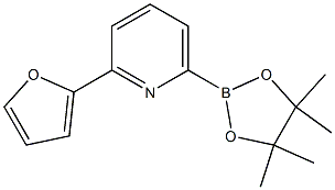 2-(furan-2-yl)-6-(4,4,5,5-tetramethyl-1,3,2-dioxaborolan-2-yl)pyridine Struktur