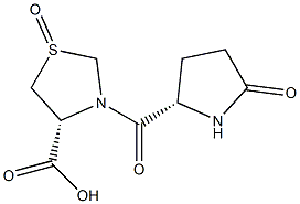 (4R)-3-((S)-5-oxopyrrolidine-2-carbonyl)thiazolidine-4-carboxylic acid 1-oxide Struktur