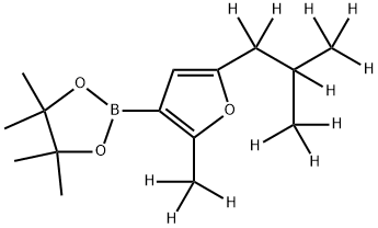 [2-Methyl-5-(iso-butyl)-d12]-furan-3-boronic acid pinacol ester Struktur