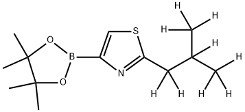 2-(iso-Butyl-d9)-thiazole-4-boronic acid pinacol ester Struktur