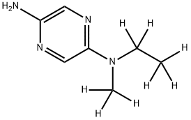 2-Amino-5-(methylethylamino-d8)-pyrazine Struktur