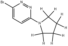 3-Bromo-6-(pyrrolidino-d8)-pyridazine Struktur