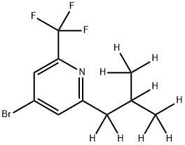 4-Bromo-2-(iso-butyl-d9)-6-trifluoromethylpyridine Struktur