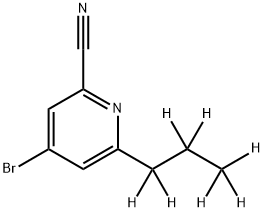 4-Bromo-2-cyano-6-(n-propyl-d7)-pyridine Struktur