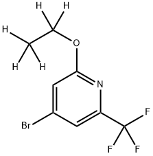 4-Bromo-2-trifluoromethyl-6-(ethoxy-d5)-pyridine Struktur