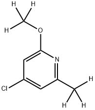 4-Chloro-2-(methyl-d3)-6-(methoxy-d3)-pyridine Struktur