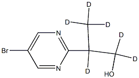 5-Bromo-2-(hydroxy-1-methylethyl-d6)-pyrimidine Struktur