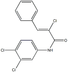 2-chloro-N-(3,4-dichlorophenyl)-3-phenylacrylamide Struktur