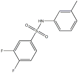 3,4-Difluoro-N-(3-methylphenyl)benzenesulfonamide, 97% Struktur