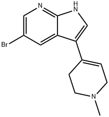 5-BROMO-3-(1-METHYL-1,2,3,6-TETRAHYDROPYRIDIN-4-YL)-1H-PYRROLO[2,3-B]PYRIDINE Struktur