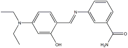 3-{[4-(diethylamino)-2-hydroxybenzylidene]amino}benzamide Struktur