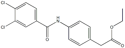 ethyl 2-(4-(3,4-dichlorobenzamido)phenyl)acetate Struktur