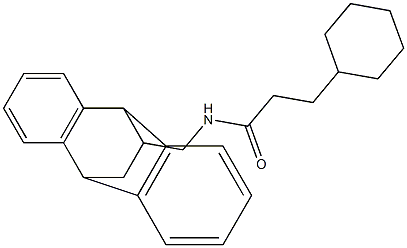 3-cyclohexyl-N-((9,10-dihydro-9,10-ethanoanthracen-11-yl)methyl)propanamide Struktur