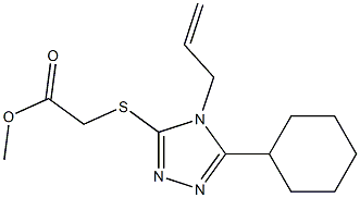 methyl 2-((4-allyl-5-cyclohexyl-4H-1,2,4-triazol-3-yl)thio)acetate Struktur