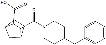 3-(4-benzylpiperidine-1-carbonyl)bicyclo[2.2.1]heptane-2-carboxylic acid Struktur