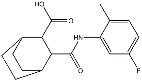 3-((5-fluoro-2-methylphenyl)carbamoyl)bicyclo[2.2.2]octane-2-carboxylic acid Struktur