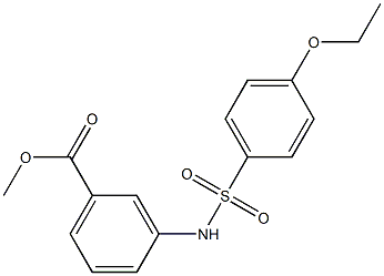 methyl 3-(4-ethoxyphenylsulfonamido)benzoate Struktur