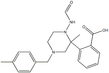 methyl 2-(4-(4-methylbenzyl)piperazine-1-carboxamido)benzoate Struktur