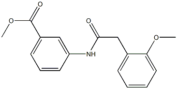 methyl 3-(2-(2-methoxyphenyl)acetamido)benzoate Struktur