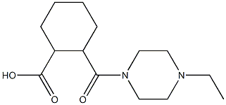 2-(4-ethylpiperazine-1-carbonyl)cyclohexanecarboxylic acid Struktur