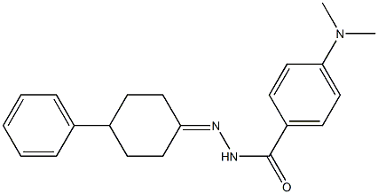 4-(dimethylamino)-N'-(4-phenylcyclohexylidene)benzohydrazide Struktur