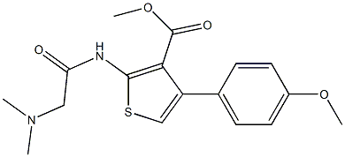 methyl 2-(2-(dimethylamino)acetamido)-4-(4-methoxyphenyl)thiophene-3-carboxylate Struktur