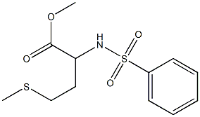 methyl 4-(methylthio)-2-(phenylsulfonamido)butanoate Struktur