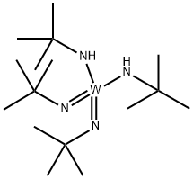 Bis(tert-butylimino)bis(tert-butylamino)tungsten Struktur