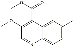 3-Methoxy-6-methyl-quinoline-4-carboxylic acid methyl ester Struktur